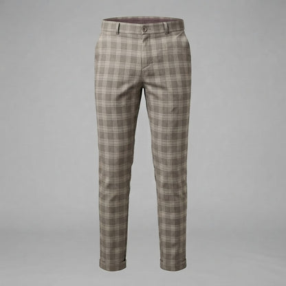 Oskar | Men's Checkered Chino Trousers