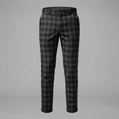 Oskar | Men's Checkered Chino Trousers
