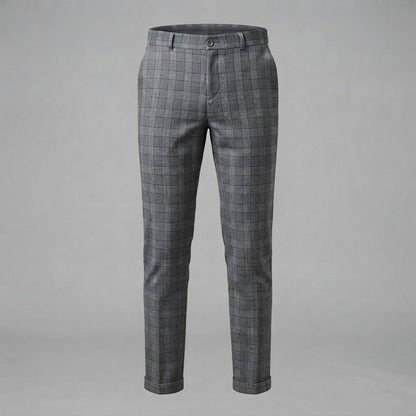 Oskar | Men's Checkered Chino Trousers